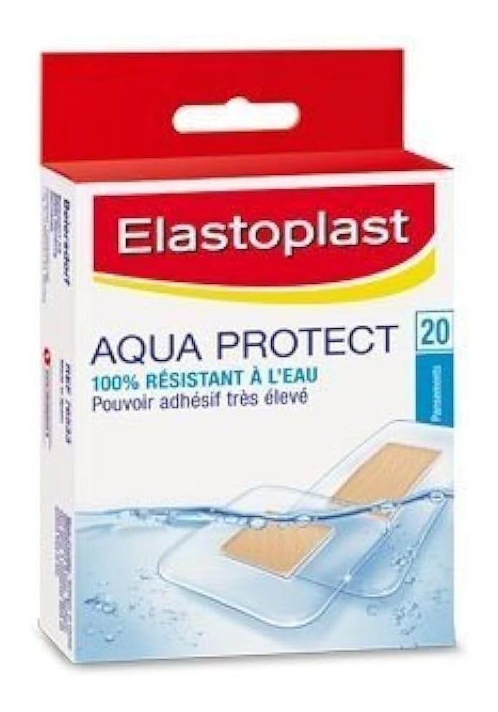 Elastoplast Aqua Protect Waterproof Plasters - 20 Count for Swimming and Showering - Image 1